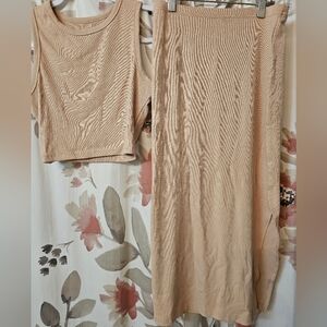 Chic Beige Two-Piece Outfit